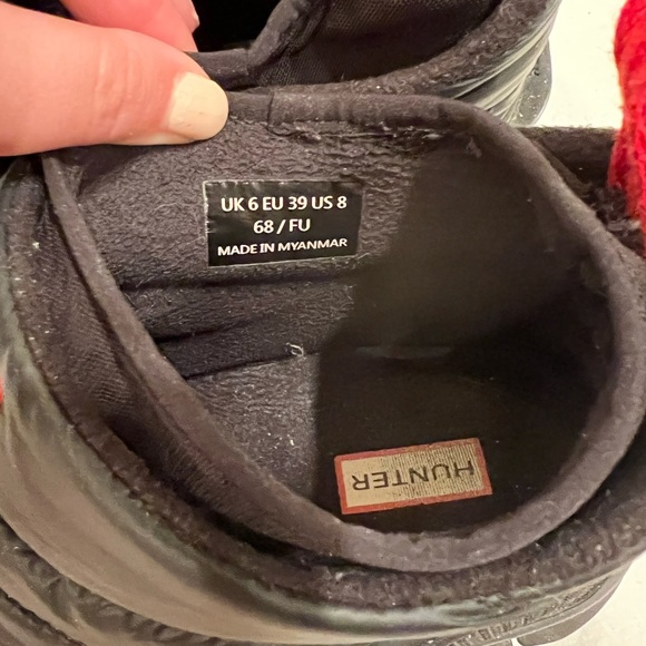 Hunter Original Insulated Snow Ankle Ladies Wellingtons - Black size 8 - Picture 4 of 6